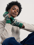 Seasalt Cornwall Moon Mittens-Zig zag Geo Dark Forage Mix
