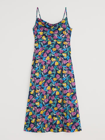 Seasalt Cornwall housel bay dress collaged tulips maritime