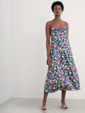 Seasalt Cornwall housel bay dress collaged tulips maritime