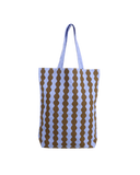 Kadodesign cotton bag wavy ice blue + olive