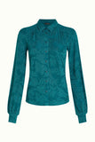 King Louie Carina blouse Pop-Up Antique Green 08379-212