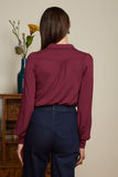 King Louie Carina blouse ecovero light cabernet red 07618-622