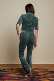 King Louie Gabro Flare Jumpsuit Corduroy Sycamore Green 08475-201