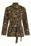 King Louie heloise tunic top bobbin jacquard black