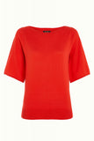 King Louie Ivy top wide sleeve club fiery red 08741-656
