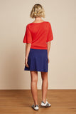 King Louie Ivy top wide sleeve club fiery red 08741-656