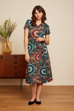 King Louie Olive dress torini evening blue 08933-445