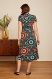 King Louie Olive dress torini evening blue 08933-445