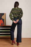 King Louie phoebe top diva jacquard olive green