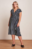 King Louie abigail dress embla stripe zwart 09713-001