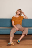 King Louie aria top marsy linen umbre 09783-549