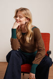 King Louie audrey bell sleeve top graham pine green 09166-200
