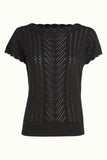 King Louie audrey top rockey ajour black 09640-001
