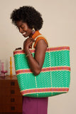 King Louie beachy bag puglia amber green 09009-289