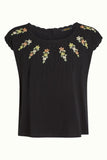 King Louie betty top dolce embroidery black 09620-001