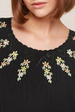 King Louie betty top dolce embroidery black 09620-001