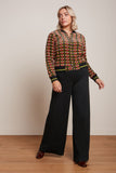 King Louie border palazzo pants milano crepe black 09372-001