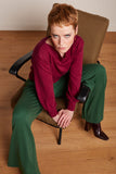 King Louie border palazzo pants milano crepe forest green 09372-204