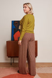 King Louie border palazzo pants valet cabernet red 09301-622