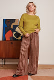 King Louie border palazzo pants valet cabernet red 09301-622
