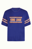 King Louie boxy tee placement print bluing 09720-490