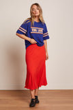 King Louie boxy tee placement print bluing 09720-490