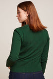 King Louie cardi V cocoon forest green 08120-204