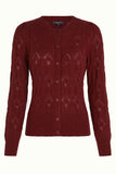 King Louie cardi roundneck orcia cabernet red 09057-622