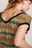 King Louie double V top penny zigzag black 09793-001
