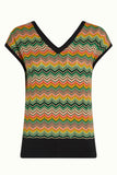 King Louie double V top penny zigzag black 09793-001