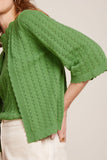 King Louie emily cardi rocky ajour jade green 09641-263