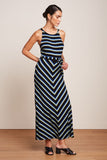 King Louie hazel dress embla stripe zwart 09714-001