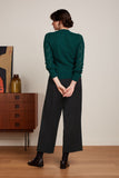 King Louie jeannie yoke sweater farfalle pine green 09054-200