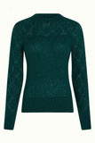 King Louie jeannie yoke sweater farfalle pine green 09054-200