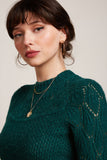 King Louie jeannie yoke sweater farfalle pine green 09054-200