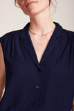 King Louie july blouse tortoise evening blue 09560-445