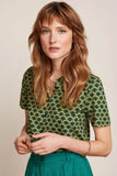 King Louie maisie blouse touche beacon blue 09458-489