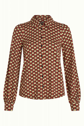 King Louie maisie blouse valet cabernet red 09300-622