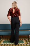 King Louie marcie flared trousers aurora black 09209-001