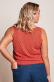 King Louie nicky top mateo knit tweed orange