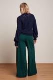 King Louie pia pants duffy jacquard evening blue 09328-445