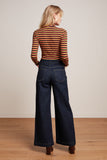 King Louie rollneck top mimmi stripe cabernet red 09400-622