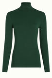 King Louie rollneck top uni rib forest green 08331-204