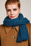 King Louie scarf ajour carre storm blue 09119-302