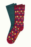 King Louie socks 2-pack Ollie Cabernet Red 08350-622