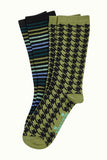 King Louie socks 2-pack Pied-de-Poule Posey Green 08349-253