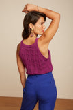 King Louie sofie top scallop vivid purple 08743-504