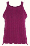 King Louie sofie top scallop vivid purple 08743-504