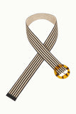 King Louie striped belt black 08877-001