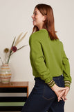 King Louie valentina sweater peachy posey green 09404-253